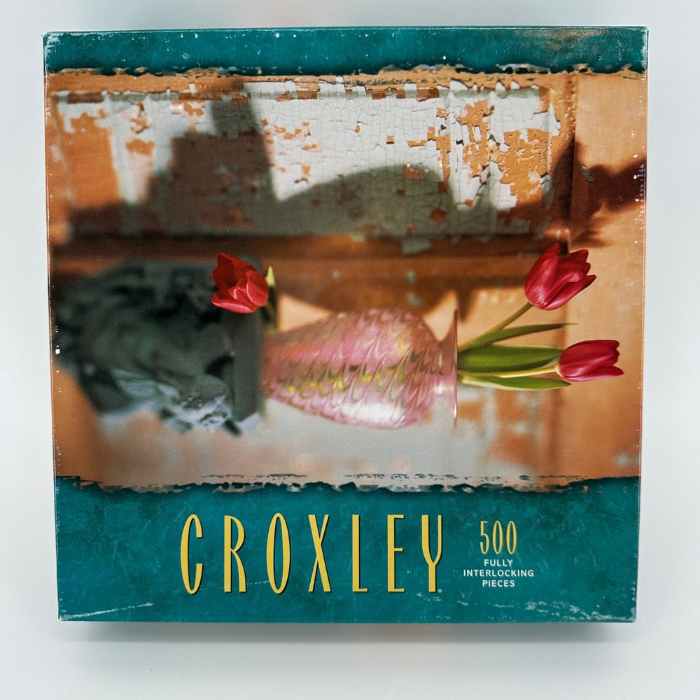 Milton Bradley Croxley 500 Piece Jigsaw Puzzle Red Tulips Still Life 04611-20